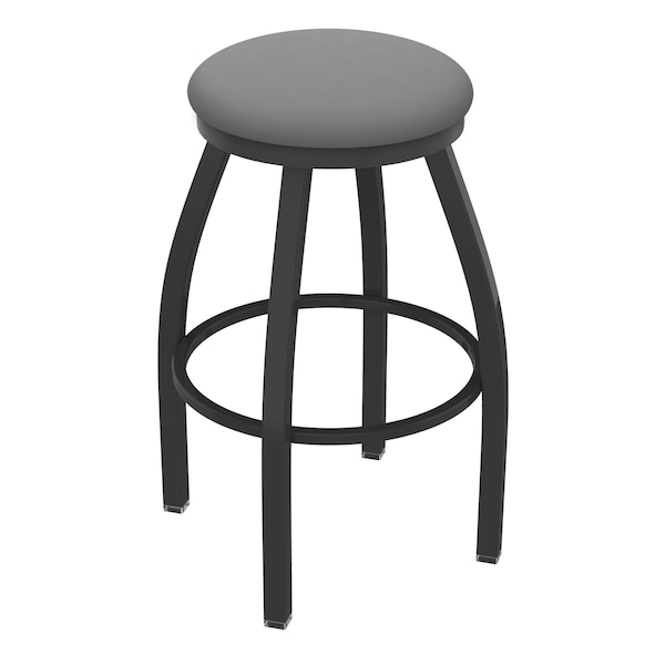 36" Swivel X-Tall Bar Stool, Pewter Finish, Canter Grey Seat